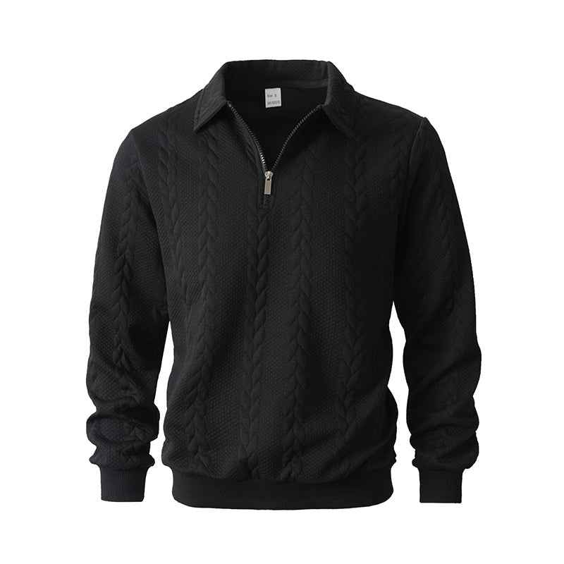 🔥New arrivals offer-Men's Casual Half-Zip Cable-Knit Sweater