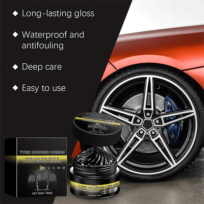 ✨ Tire Shine Wax | Deep Black Gloss & Dirt Repellent