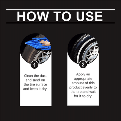 ✨ Tire Shine Wax | Deep Black Gloss & Dirt Repellent