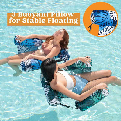 💺 50% OFF NOW! 🌴 Inflatable Floating Chair – Tropical Leaf & Ultra-Light  🌊