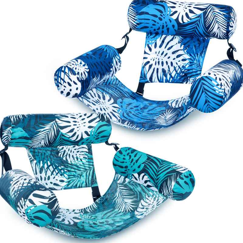 💺 50% OFF NOW! 🌴 Inflatable Floating Chair – Tropical Leaf & Ultra-Light  🌊