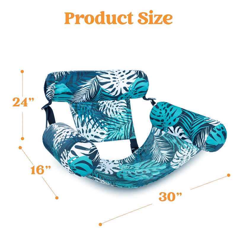 💺 50% OFF NOW! 🌴 Inflatable Floating Chair – Tropical Leaf & Ultra-Light  🌊