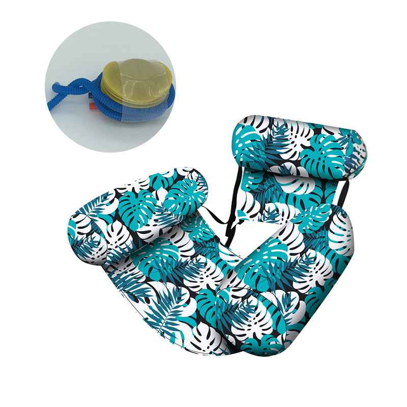 💺 50% OFF NOW! 🌴 Inflatable Floating Chair – Tropical Leaf & Ultra-Light  🌊