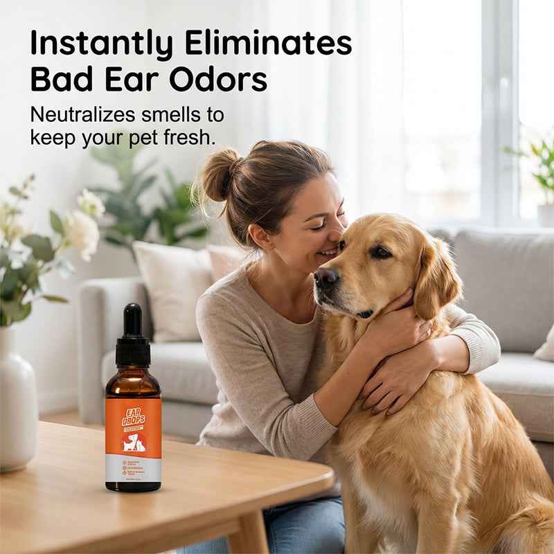 🐶🐱 Natural Ear Drops | Anti-Itch & Wax Removal for Dogs & Cats