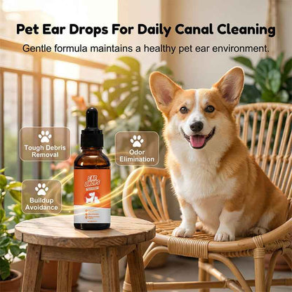 🐶🐱 Natural Ear Drops | Anti-Itch & Wax Removal for Dogs & Cats