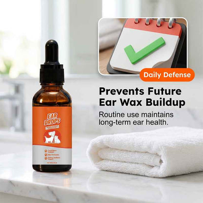 🐶🐱 Natural Ear Drops | Anti-Itch & Wax Removal for Dogs & Cats