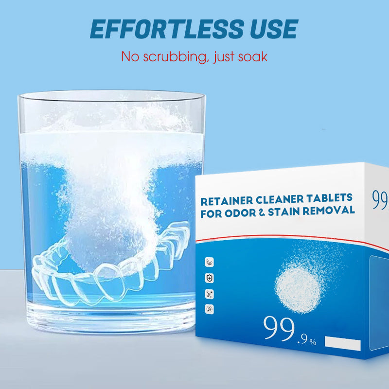 👑47% OFF Father's Day Sale🔥Fast&Easy-Retainer Cleaner Tablets for Odor & Stain Removal🦷