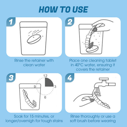 👑47% OFF Father's Day Sale🔥Fast&Easy-Retainer Cleaner Tablets for Odor & Stain Removal🦷