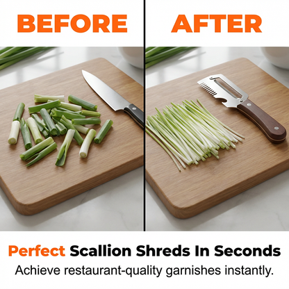 3-in-1 Scallion Shredder & Peeler Kitchen Tool🧄🥢💫
