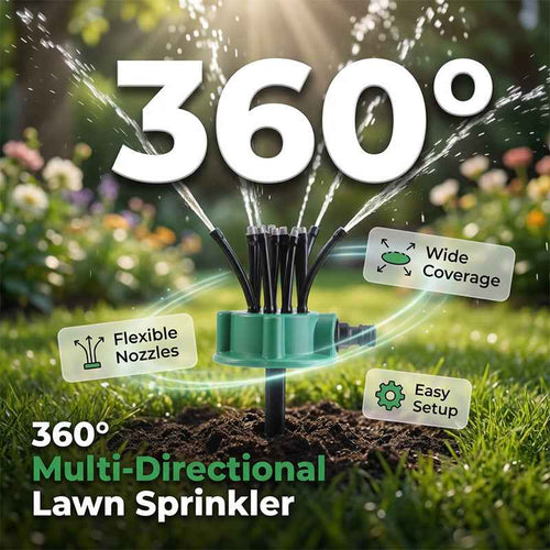 🏡2026 Hot Sale-Precision Garden Irrigation🌱360° Multi-Directional Lawn Sprinkler💧
