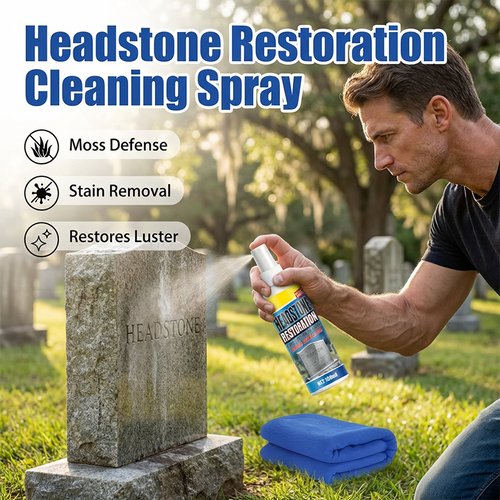 🔥Last Day Promotion⏰🎁Headstone Cleaning & Restoration Spray – Remove Stains Instantly