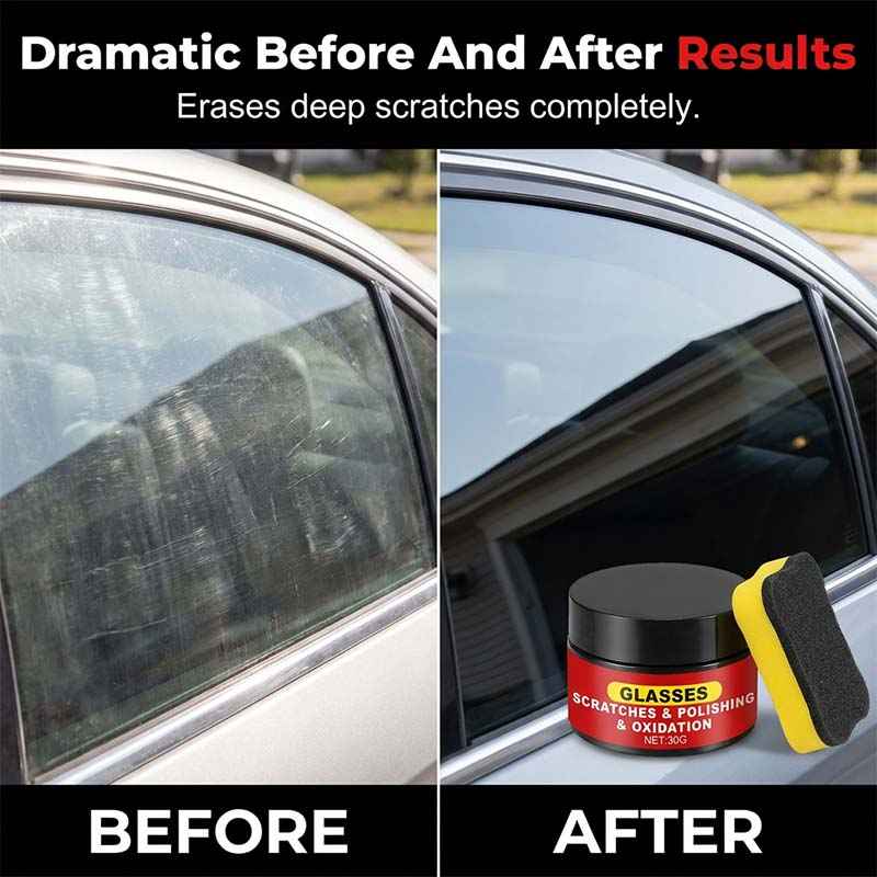 Buy 1 Get 1 Free Last Day🛻Fast Action&For Every Scratches-Glass Scratch Remover Wax🧽