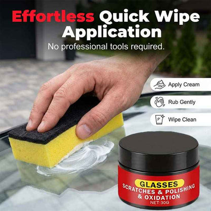 Buy 1 Get 1 Free Last Day🛻Fast Action&For Every Scratches-Glass Scratch Remover Wax🧽