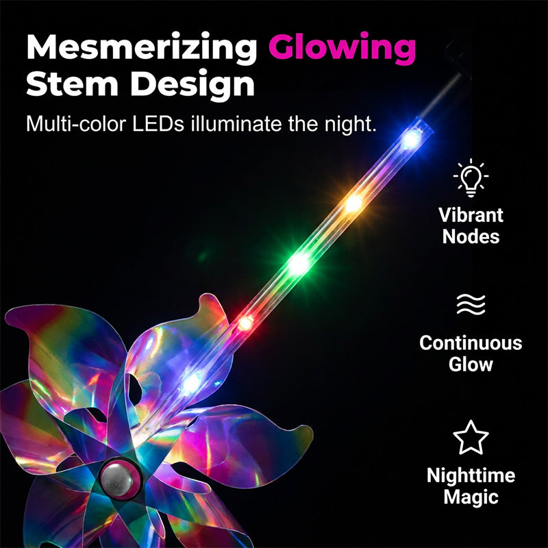 🔥Summer Hot Sale 50% OFF✨ Solar Powered Rainbow Pinwheel Garden Light🌈