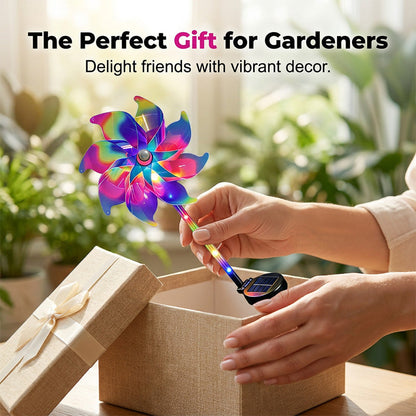 🔥Summer Hot Sale 50% OFF✨ Solar Powered Rainbow Pinwheel Garden Light🌈