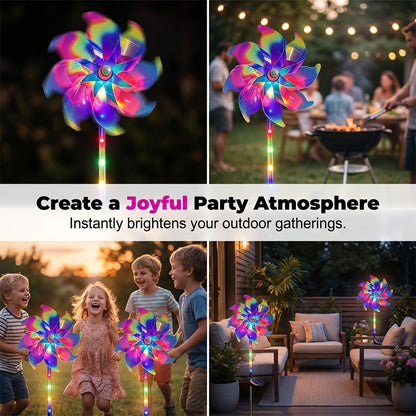 🔥Summer Hot Sale 50% OFF✨ Solar Powered Rainbow Pinwheel Garden Light🌈