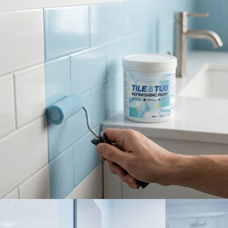 Tile Wall Paint Application