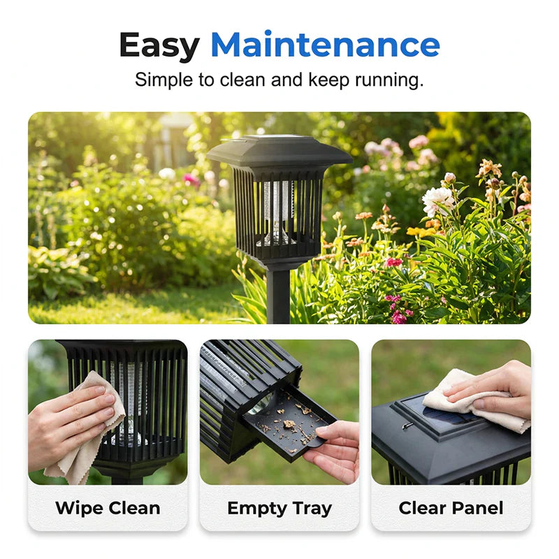 🦟❌Solar-Powered Mosquito Killer Lamp-Outdoor Solar LED Mosquito Killer Garden Lamp