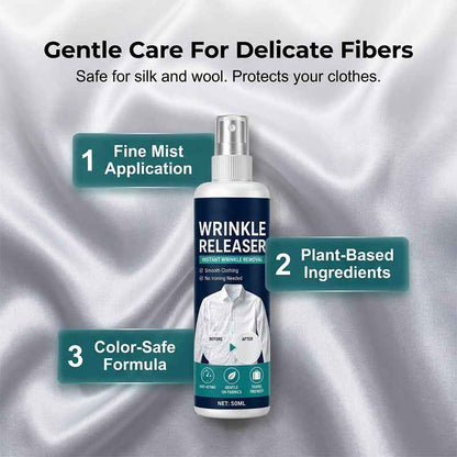 ✨Last Day 49 % OFF👔 Instant wrinkle release – no iron, travel-ready, static-free & fresh.
