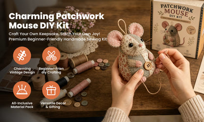 Charming Patchwork Mouse DIY Kit