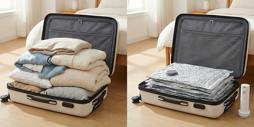 🔥Father's Day Special: 🔥Cordless Travel Vacuum Bag Set