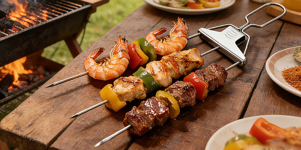 3-Way Stainless Steel BBQ Skewers