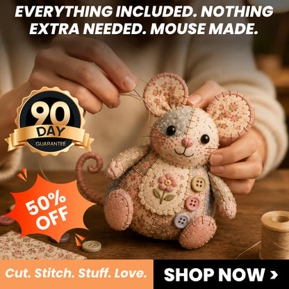 Charming Patchwork Mouse DIY Kit