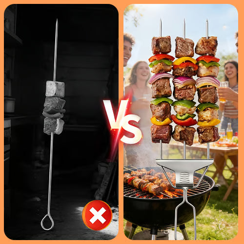 3-Way Stainless Steel BBQ Skewers