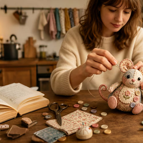 Charming Patchwork Mouse DIY Kit